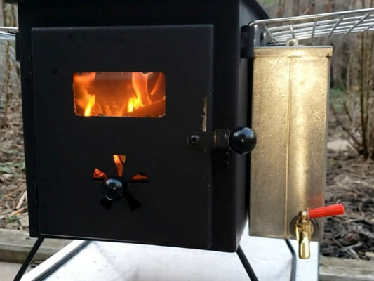 How to adjust the EGAN camping wood stove for an optimum smokeless heating and burning time?